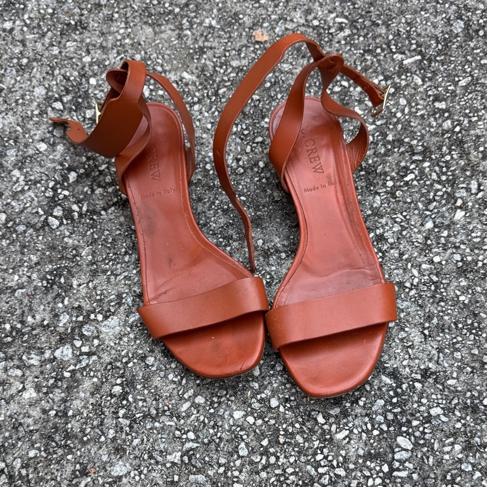 J. Crew Tan Leather Sandals